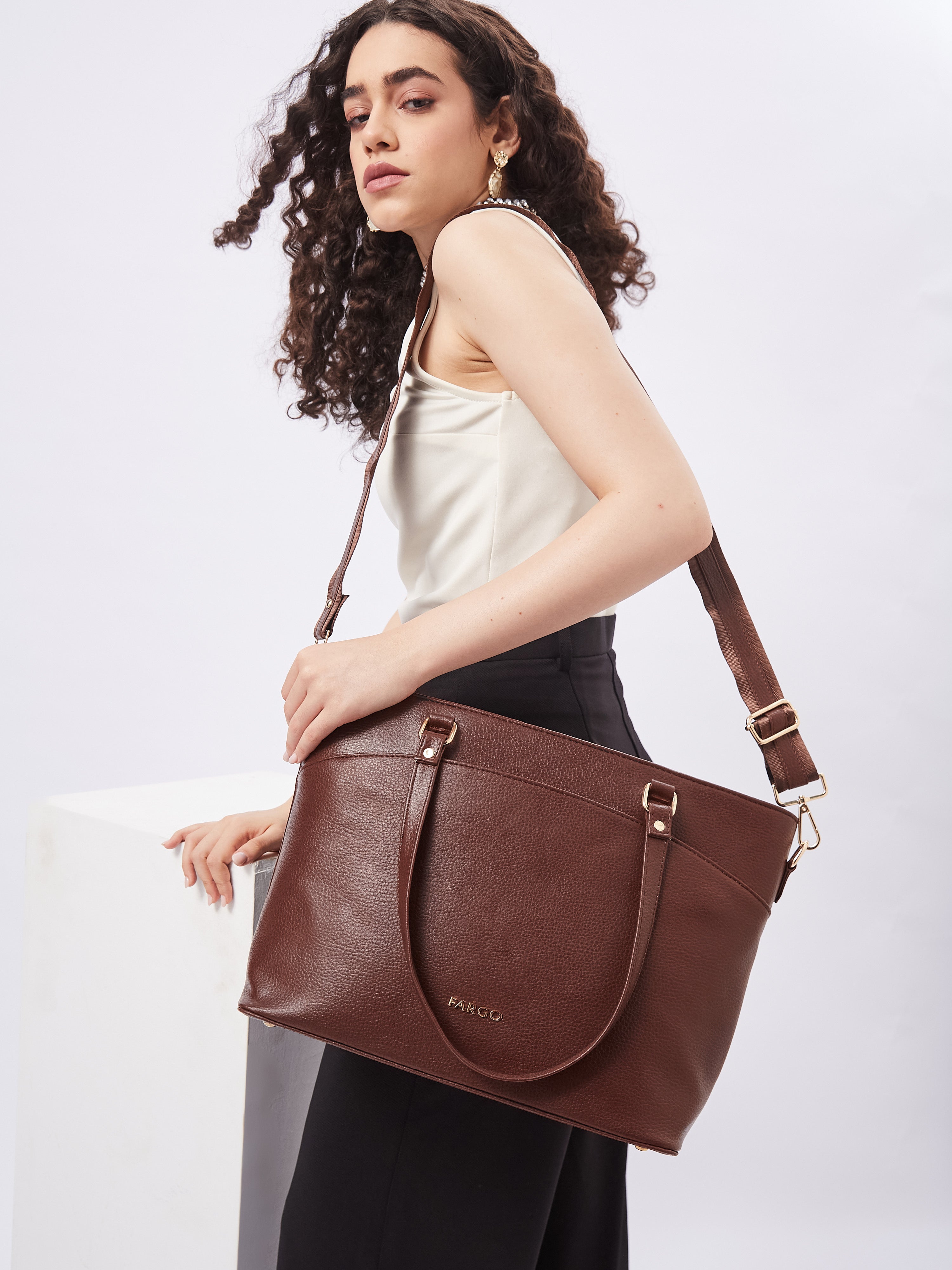 Arden Brown Tote Bag for Women
