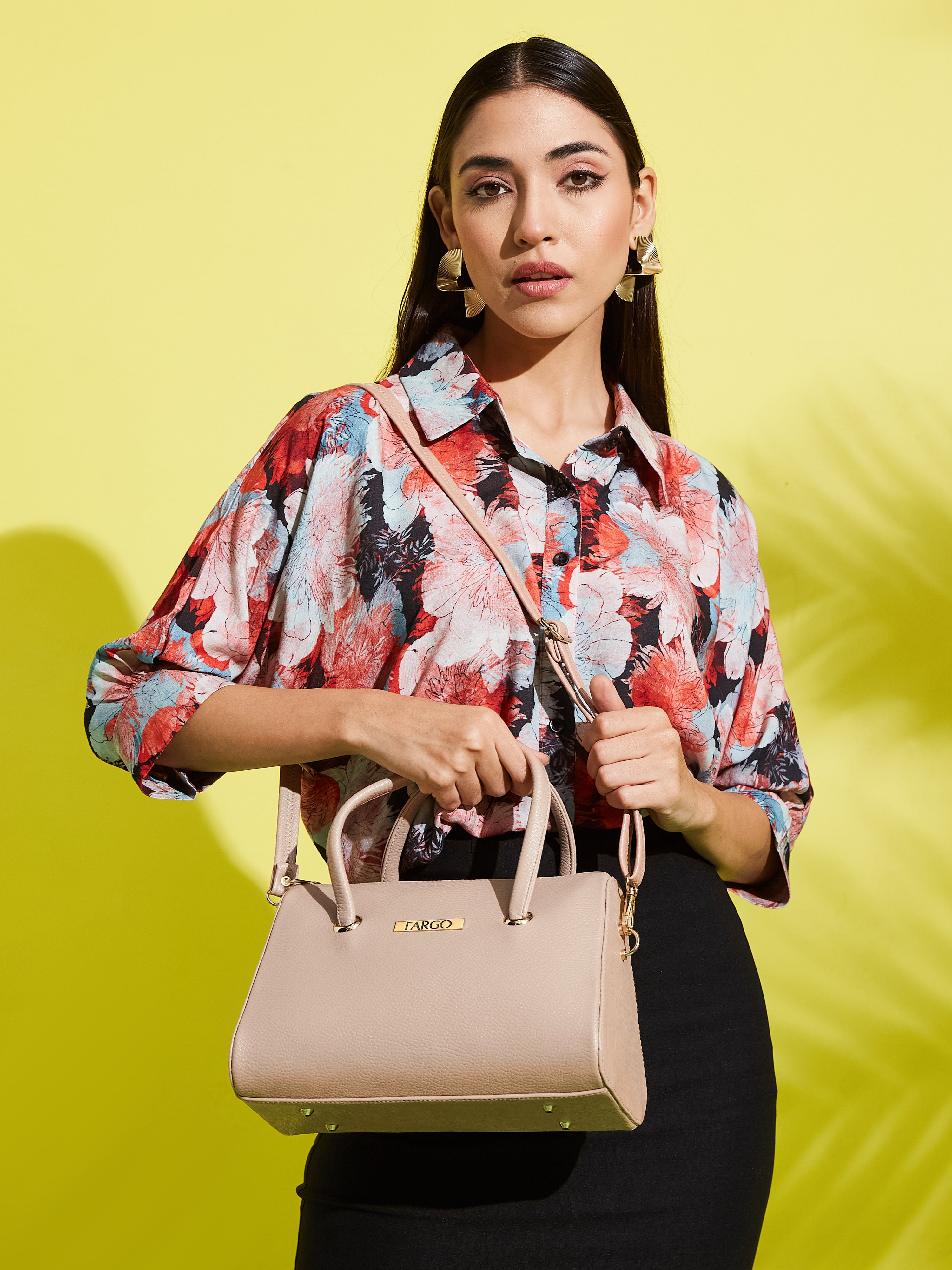 Vegan Leather Pink Small Women's Handbag