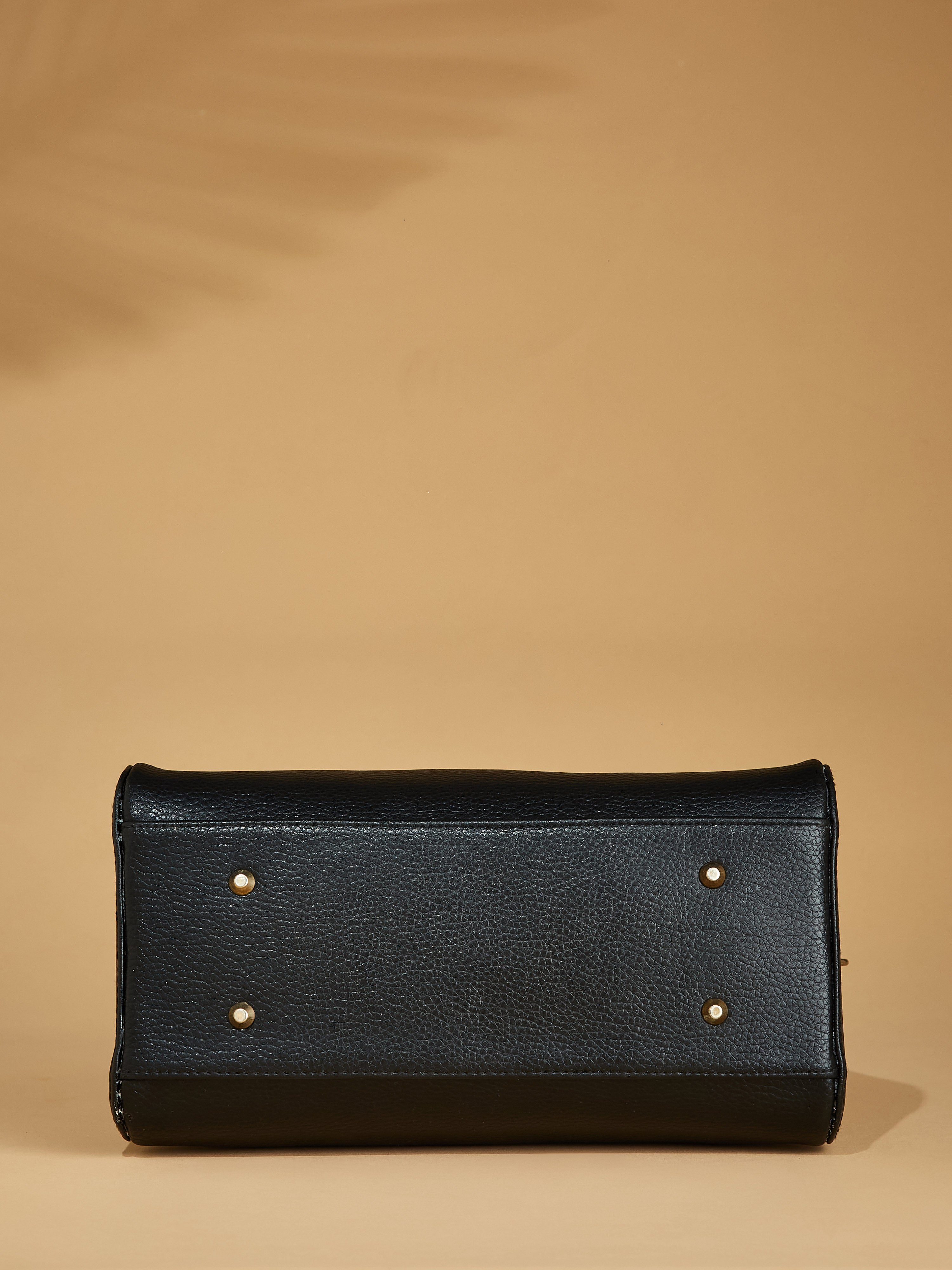 Vegan Leather Black Women's Mini Handbag