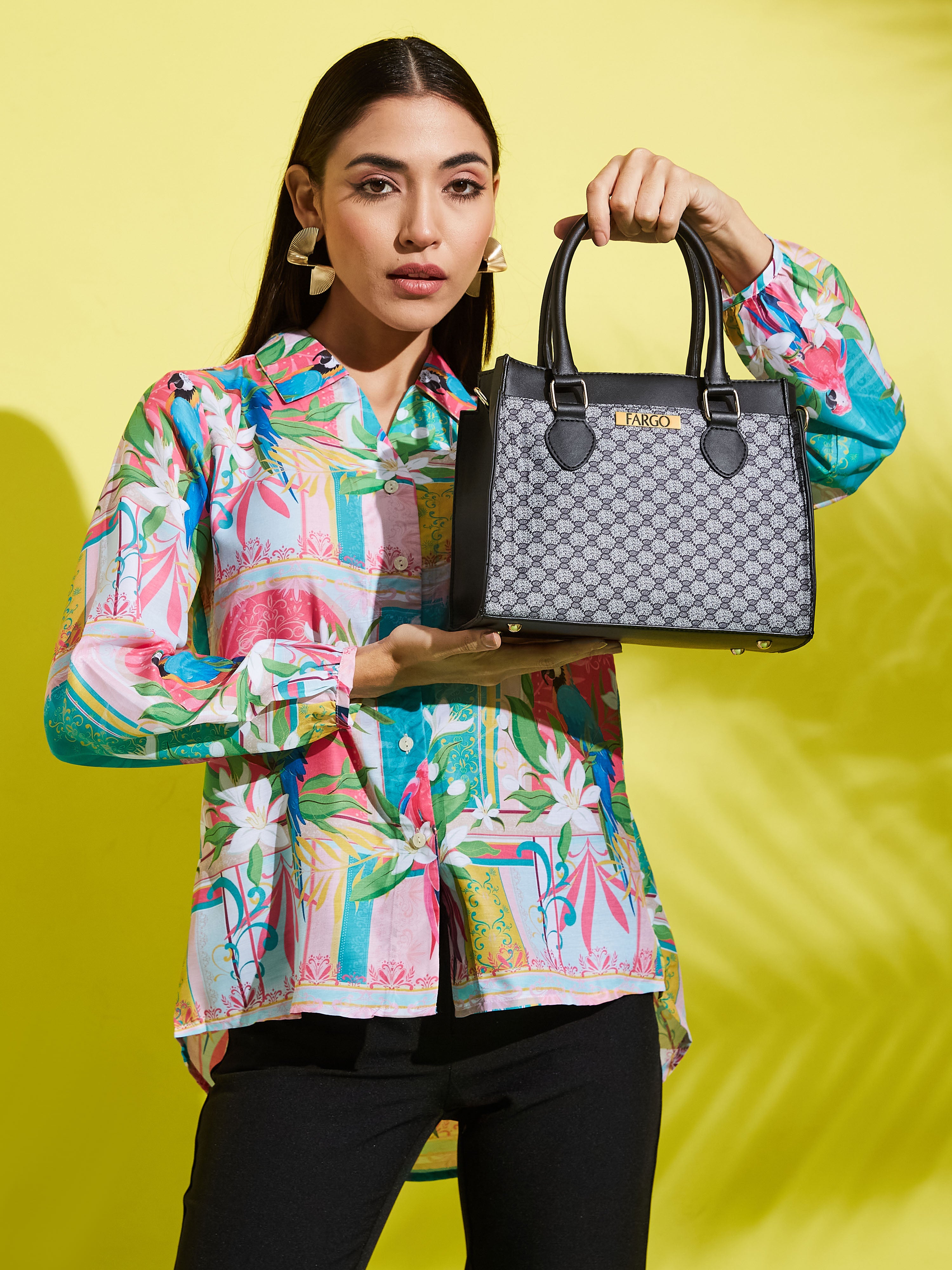 Vegan Leather Black Women's Handbag
