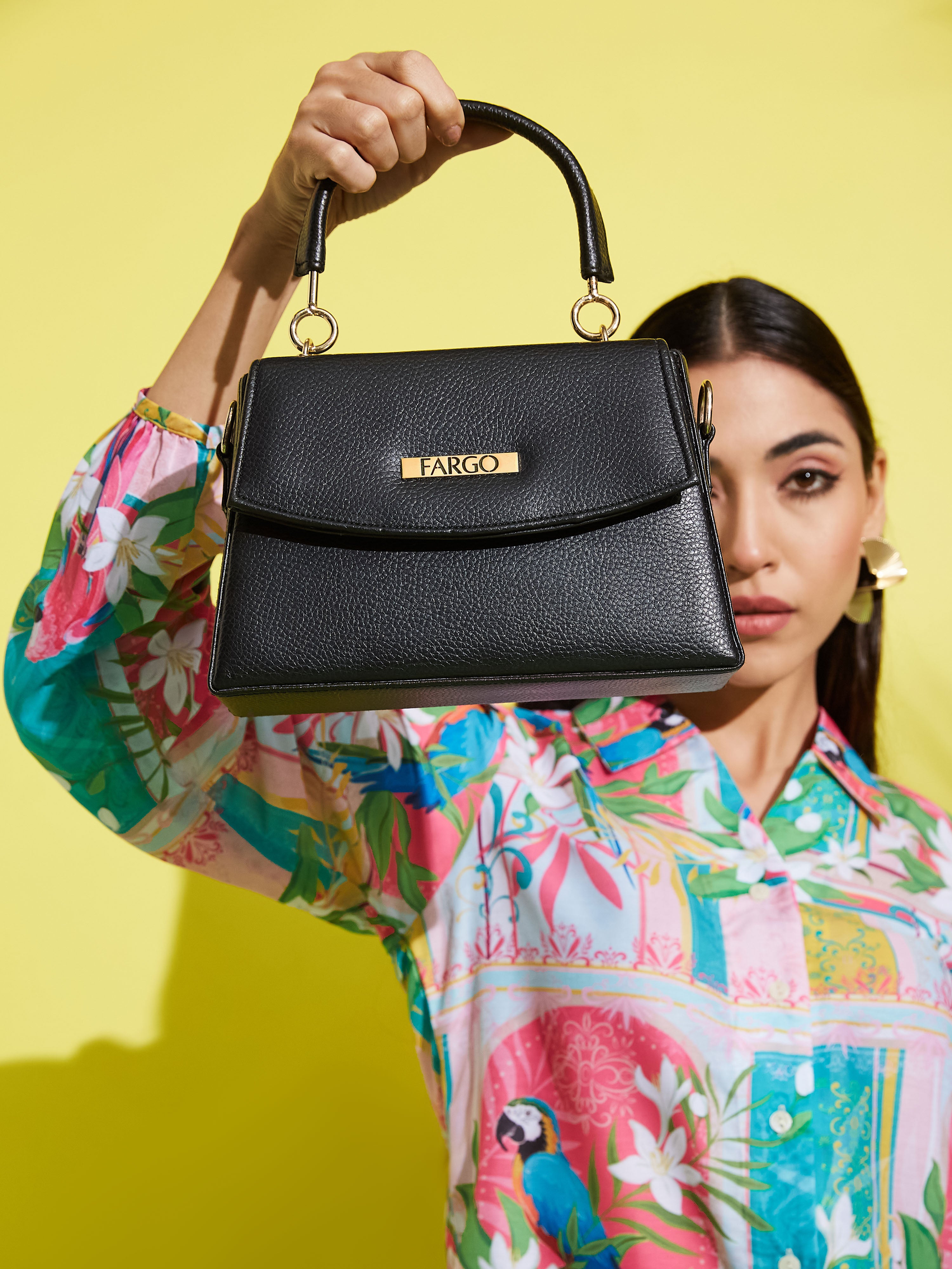 Vegan Leather Black Women's Handbag