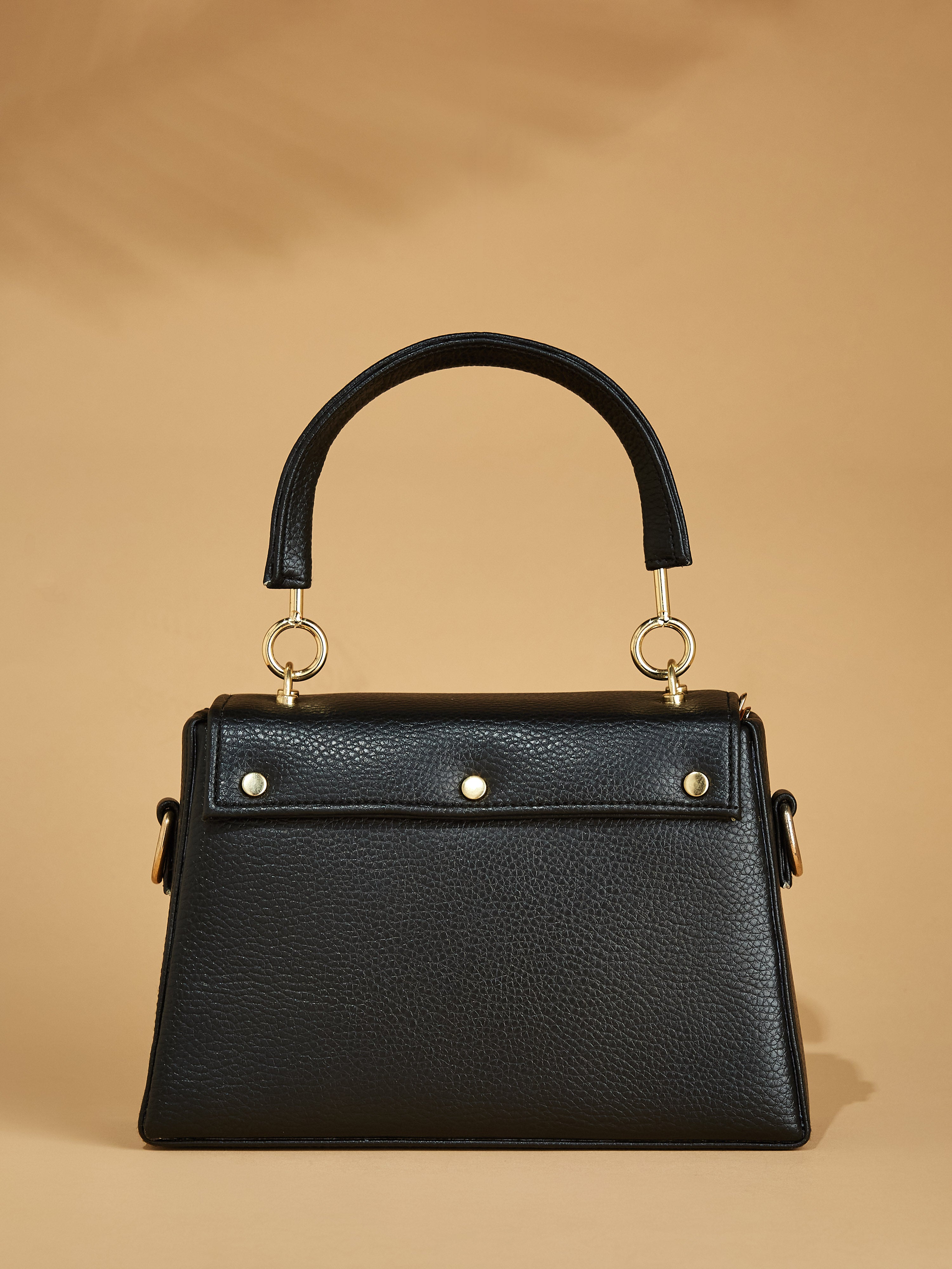 Vegan Leather Black Women's Handbag