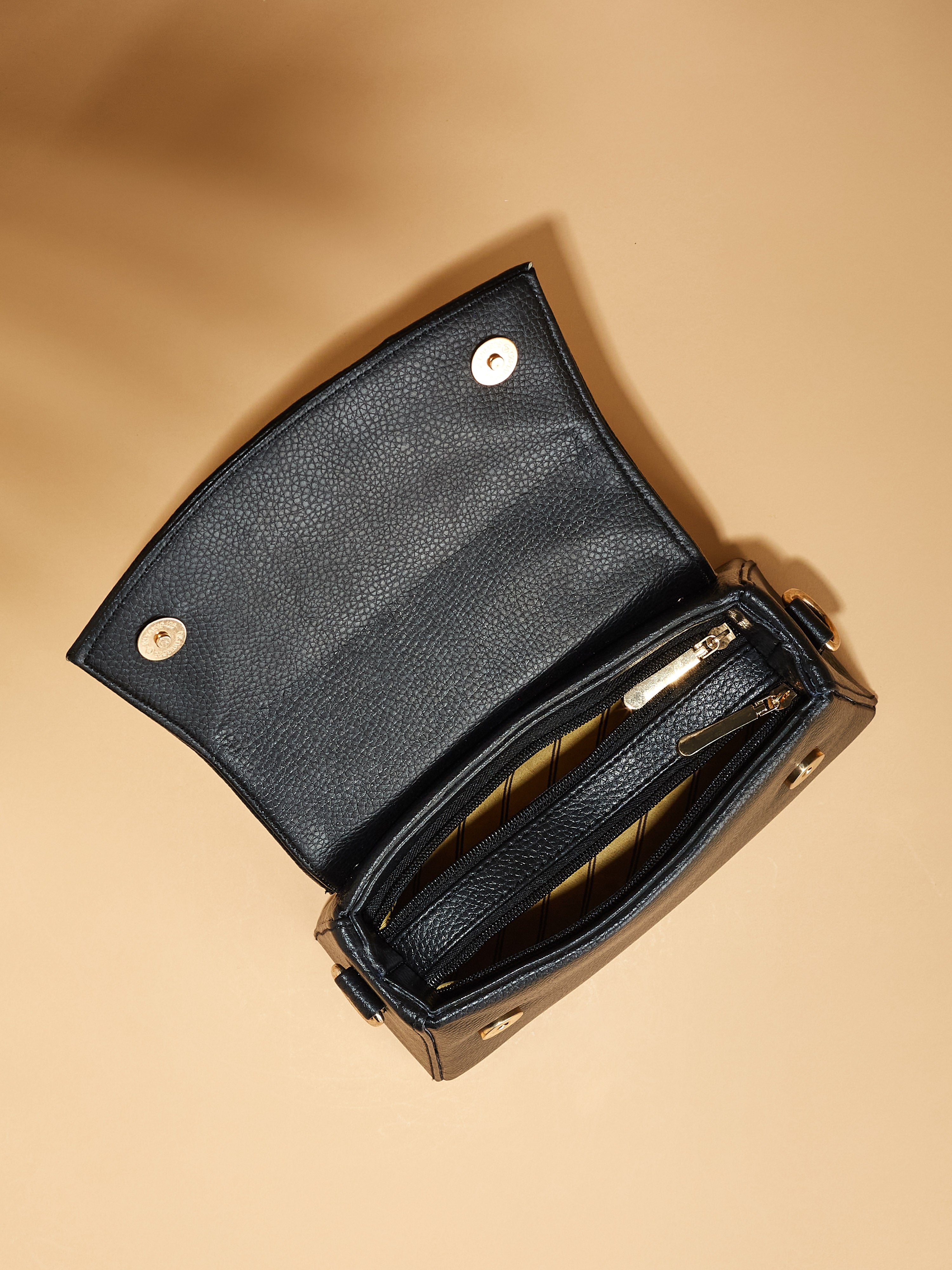 Vegan Leather Black Women's Handbag
