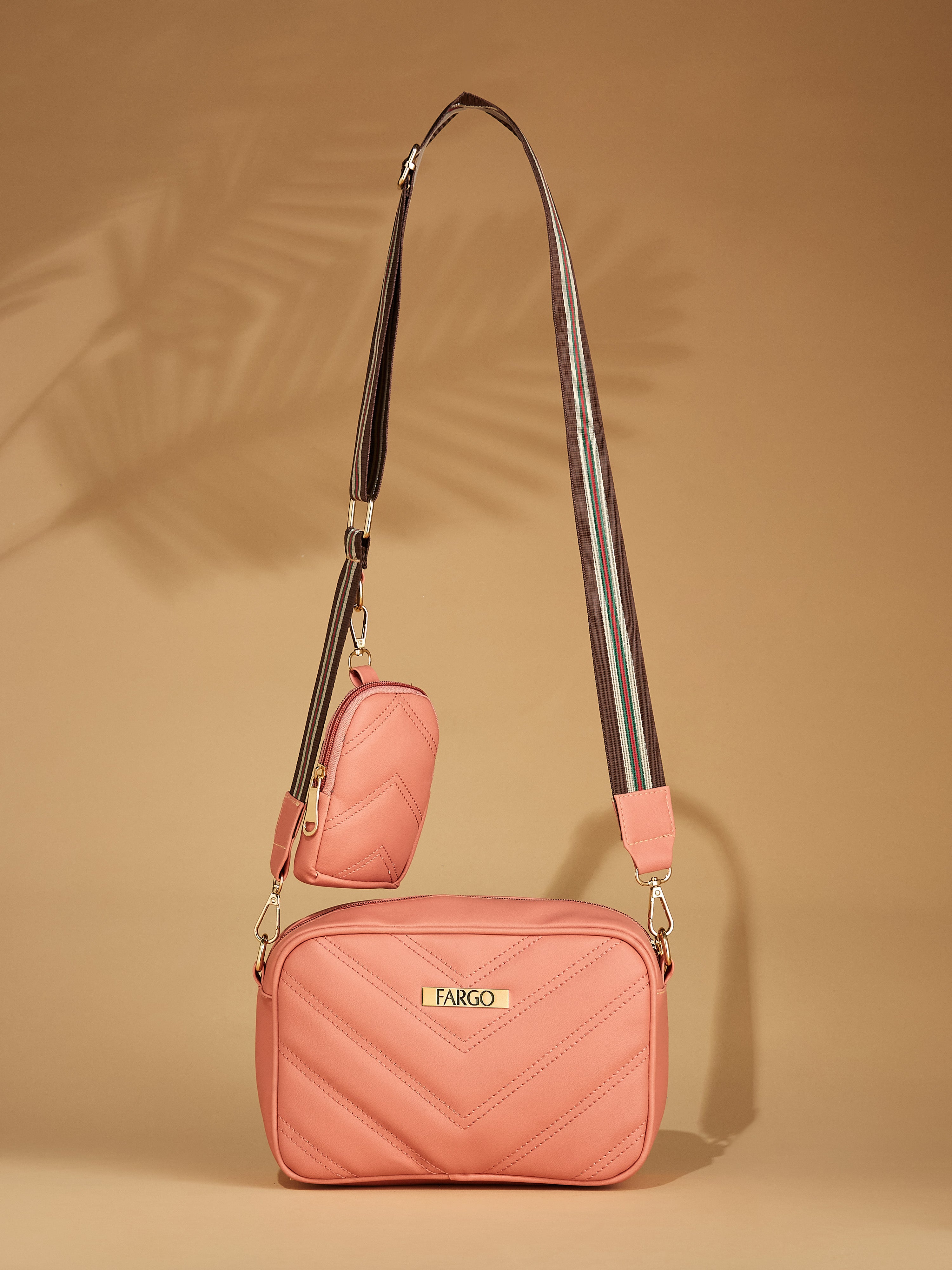 Vegan Leather Pink Women's Crossbody