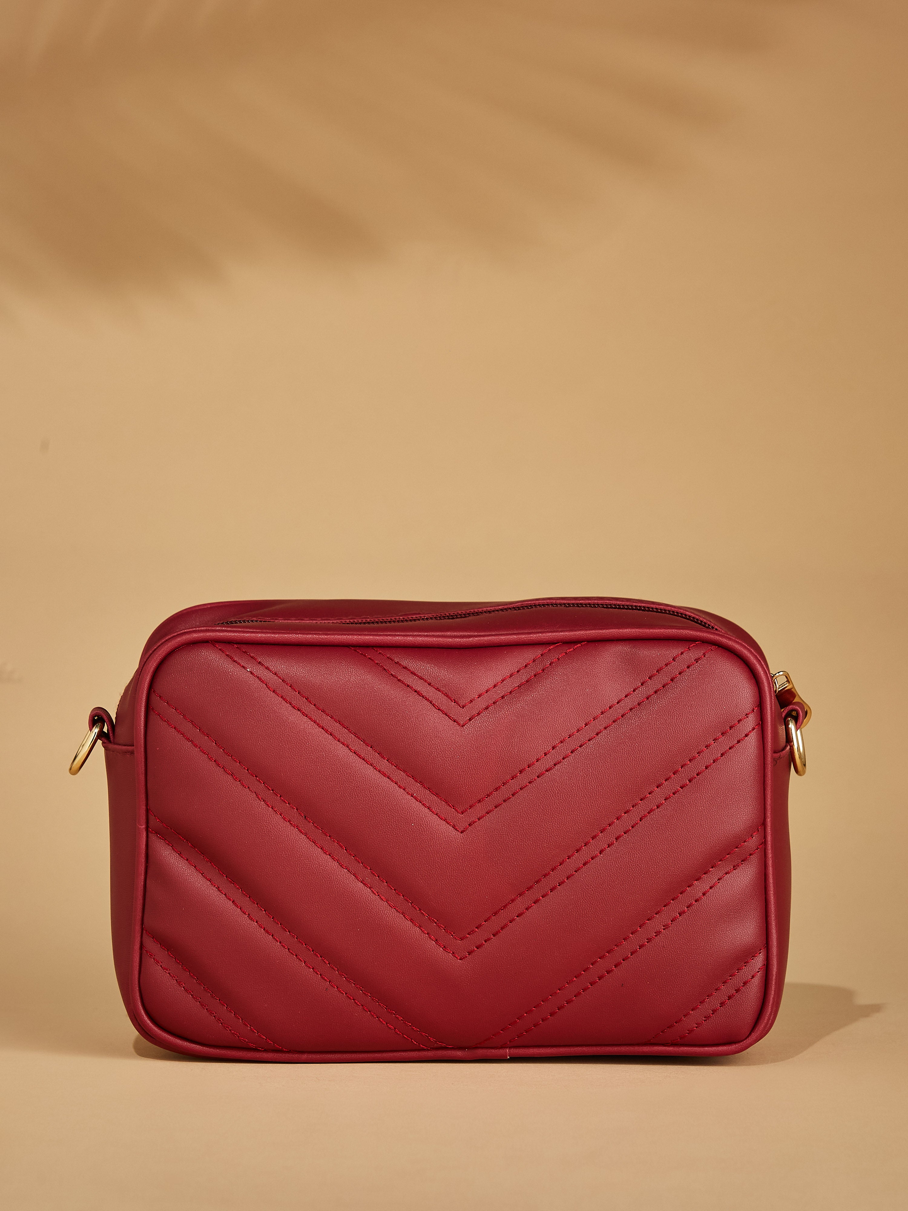 Vegan Leather Maroon Women's Crossbody