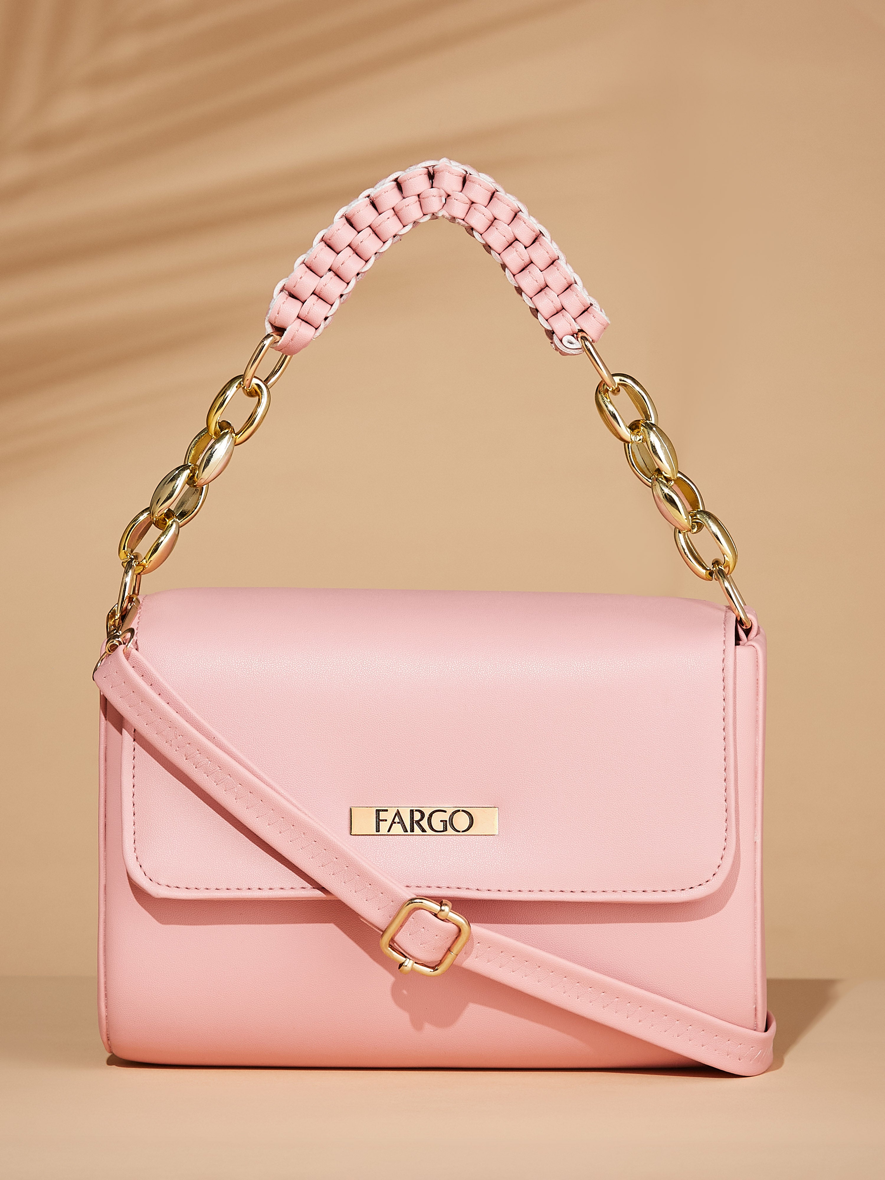vegan leather pink womens's shoulder bag