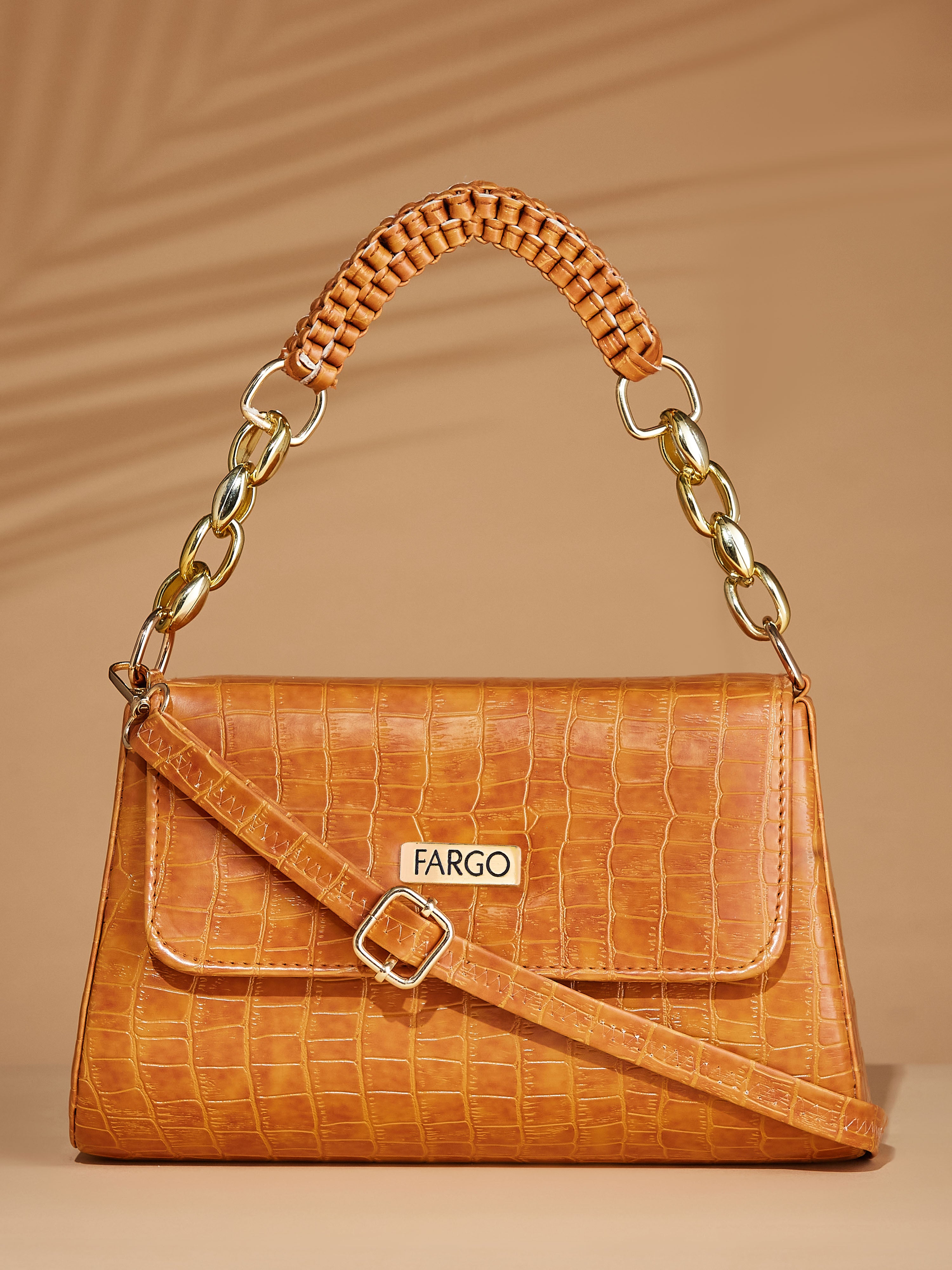 vegan leather yellow women's shoulder bag