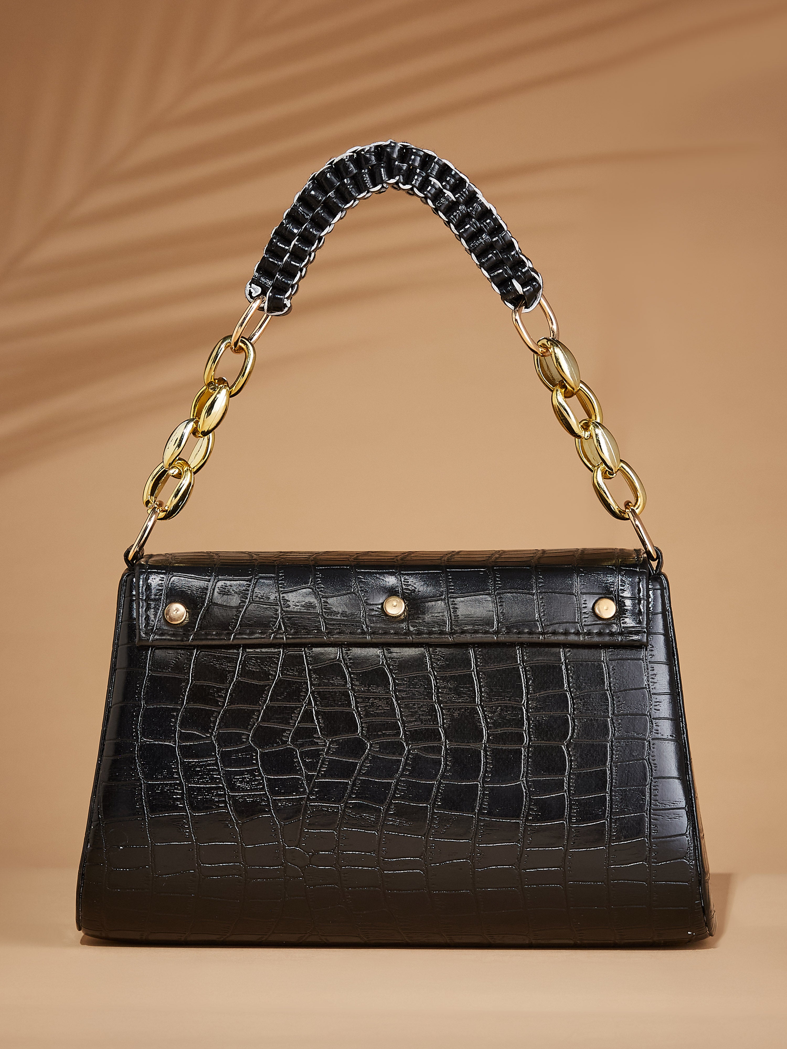 Vegan Leather Women's Black Shoulder Bag