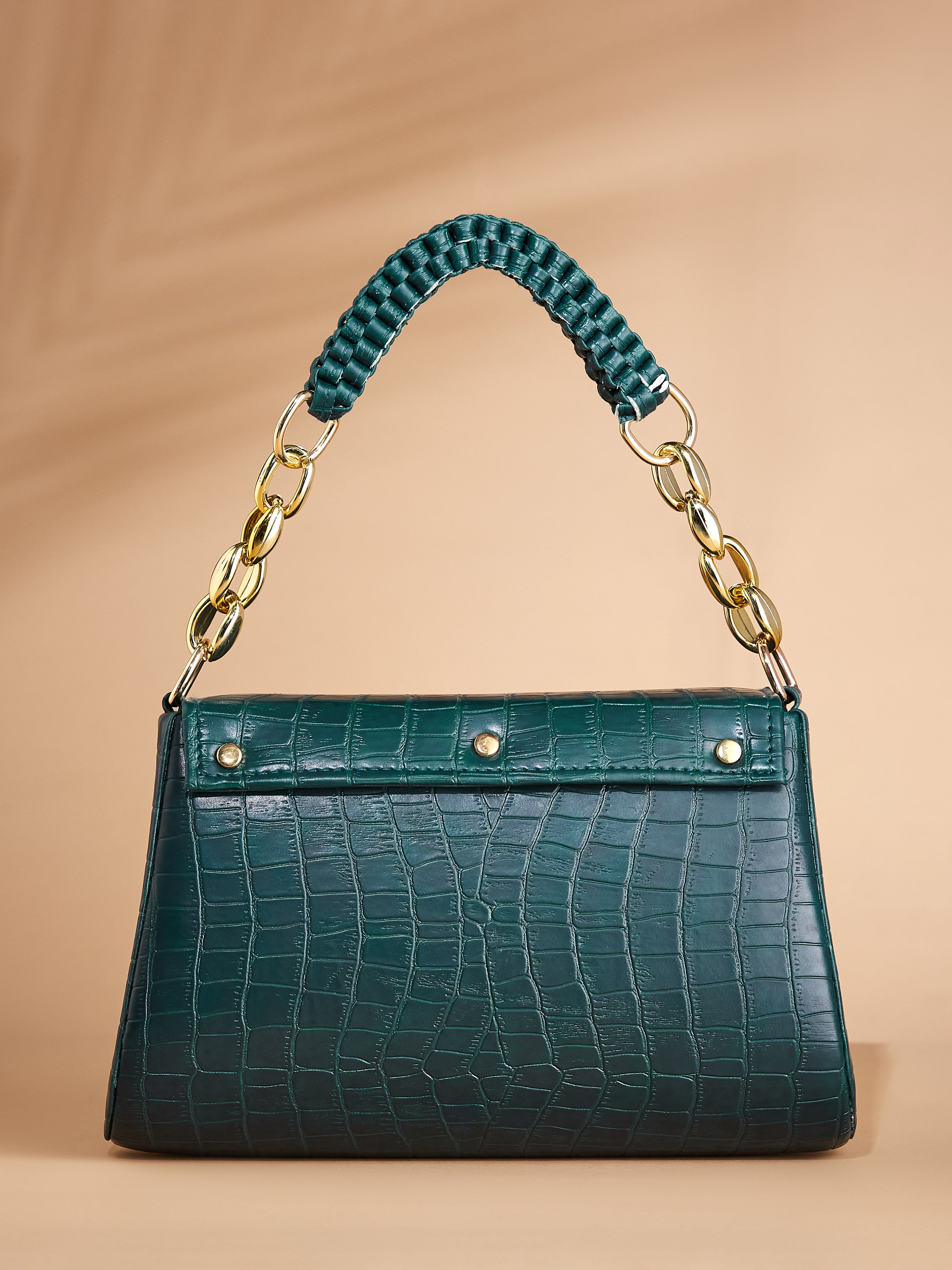 Vegan Leather Green Women's Shoulder Bag