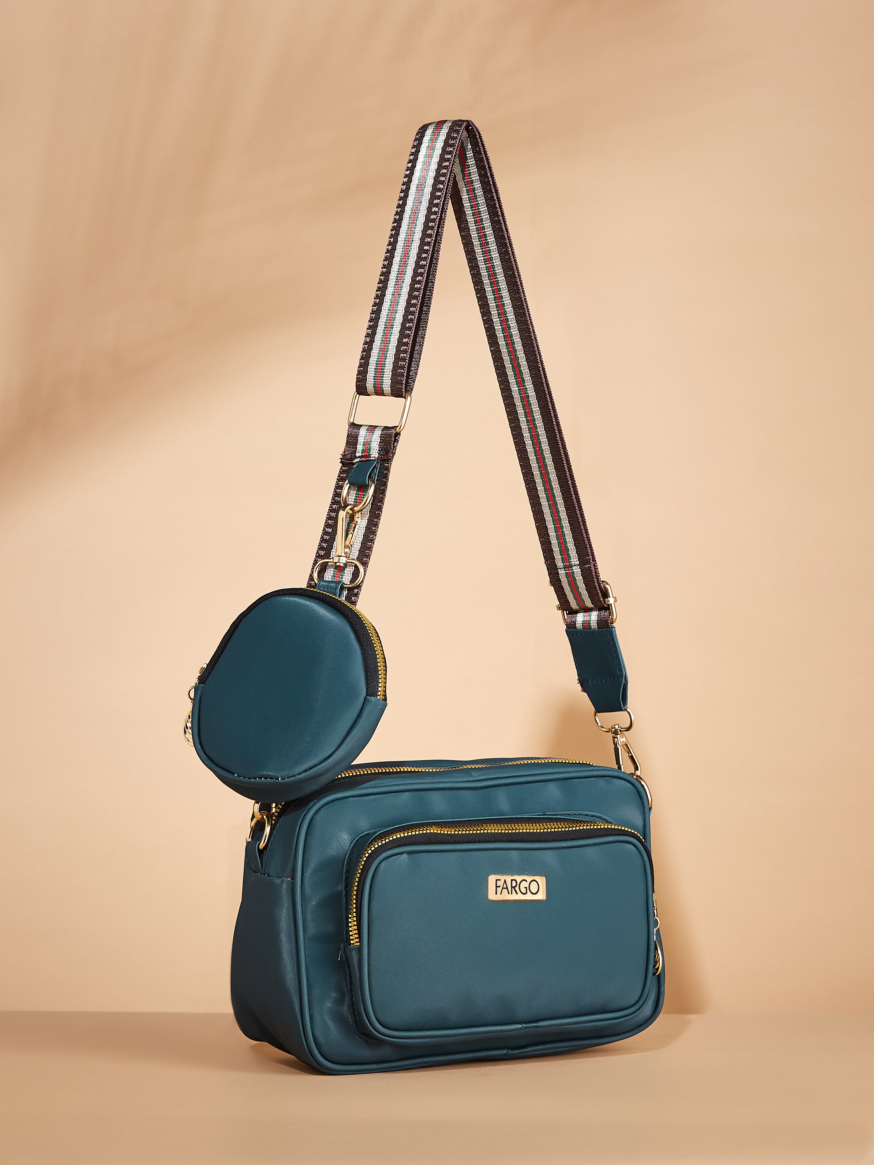 Vegan Leather Blue Women's Sling Bag