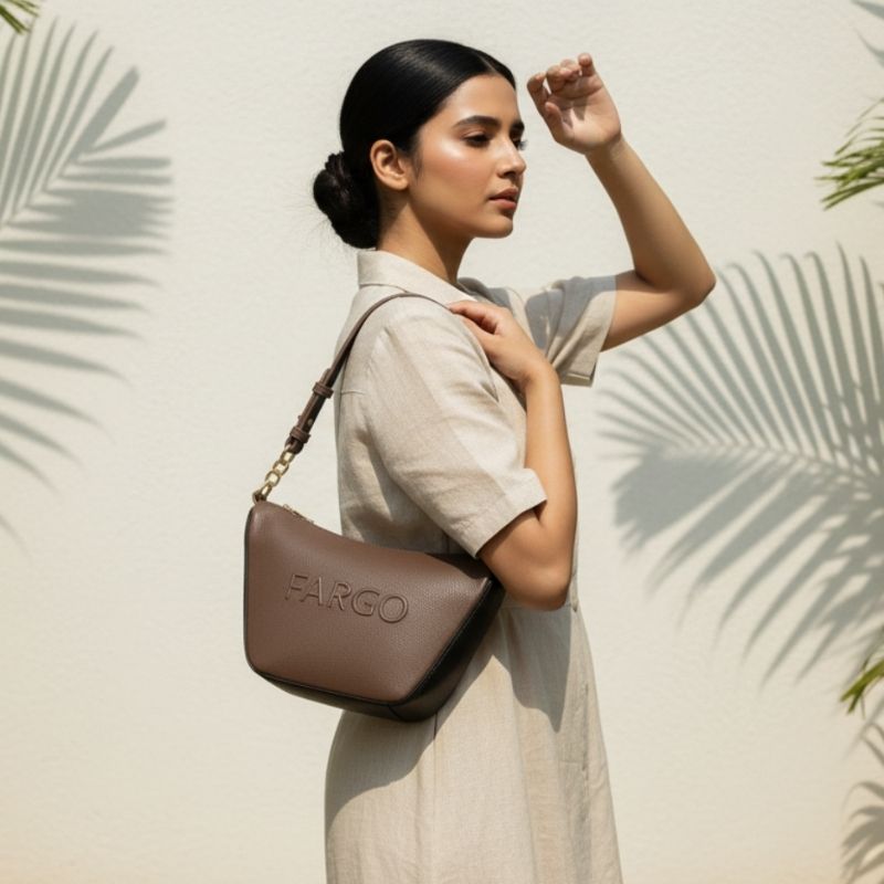 Vista Grey Shoulder Bag for Women