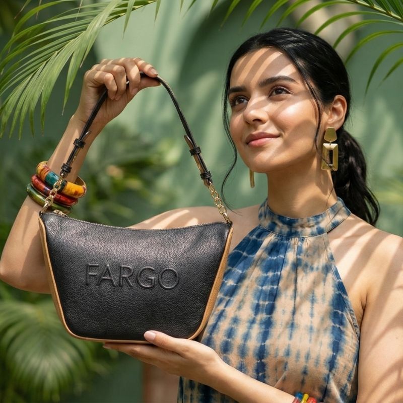 Vista Black Shoulder Bag for Women