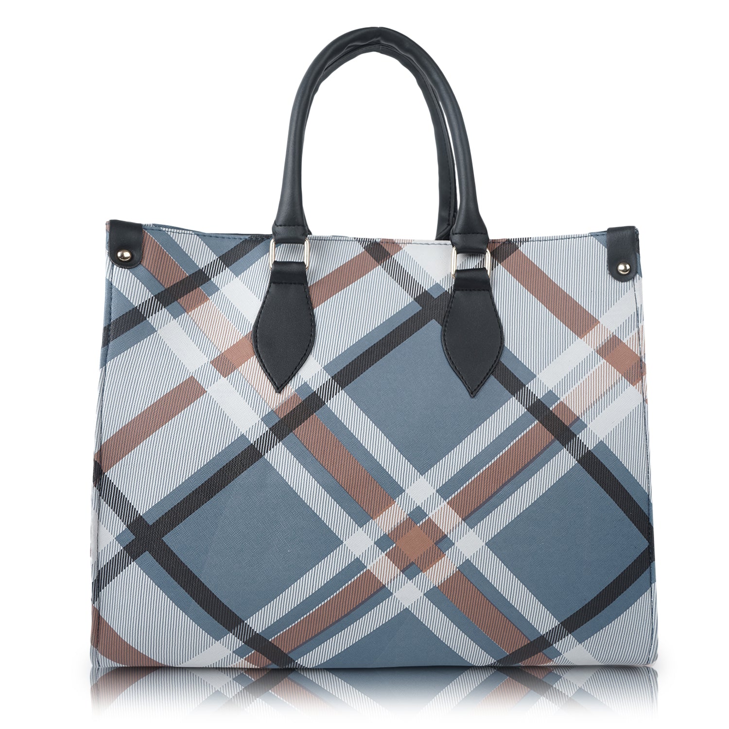 vegan leather grey women's tote bag