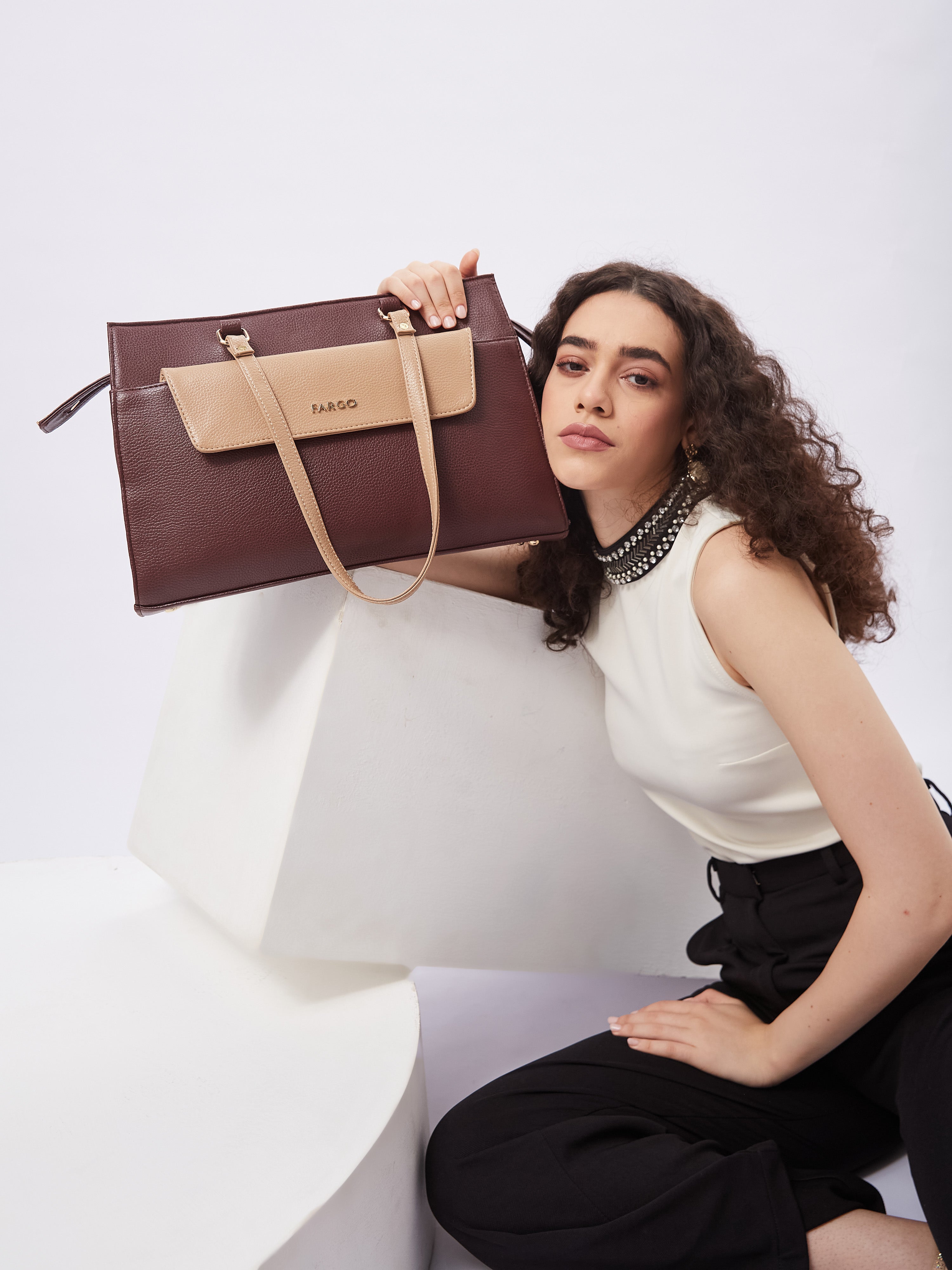 Verve Brown Tote Bag for Women