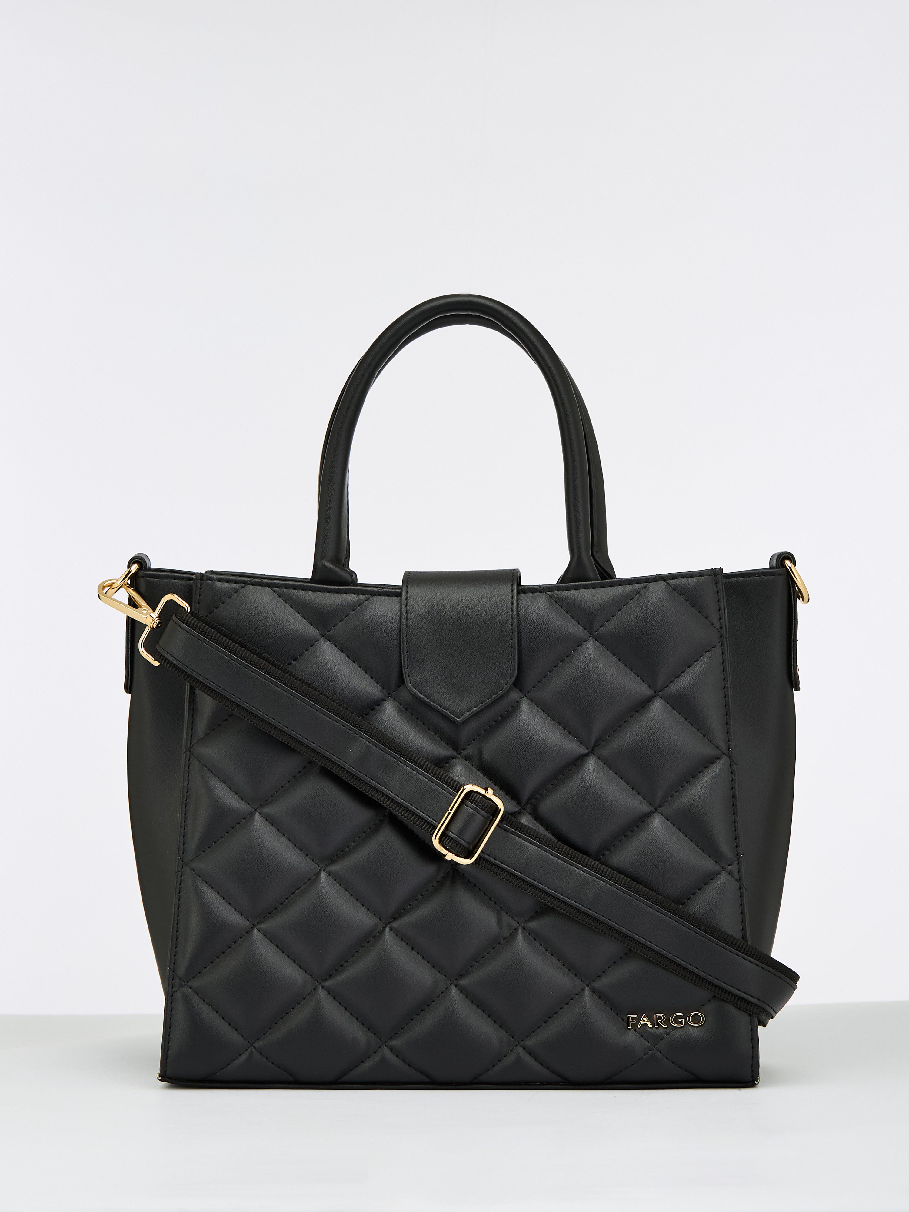 Hera Black Quilted Handbag for Women