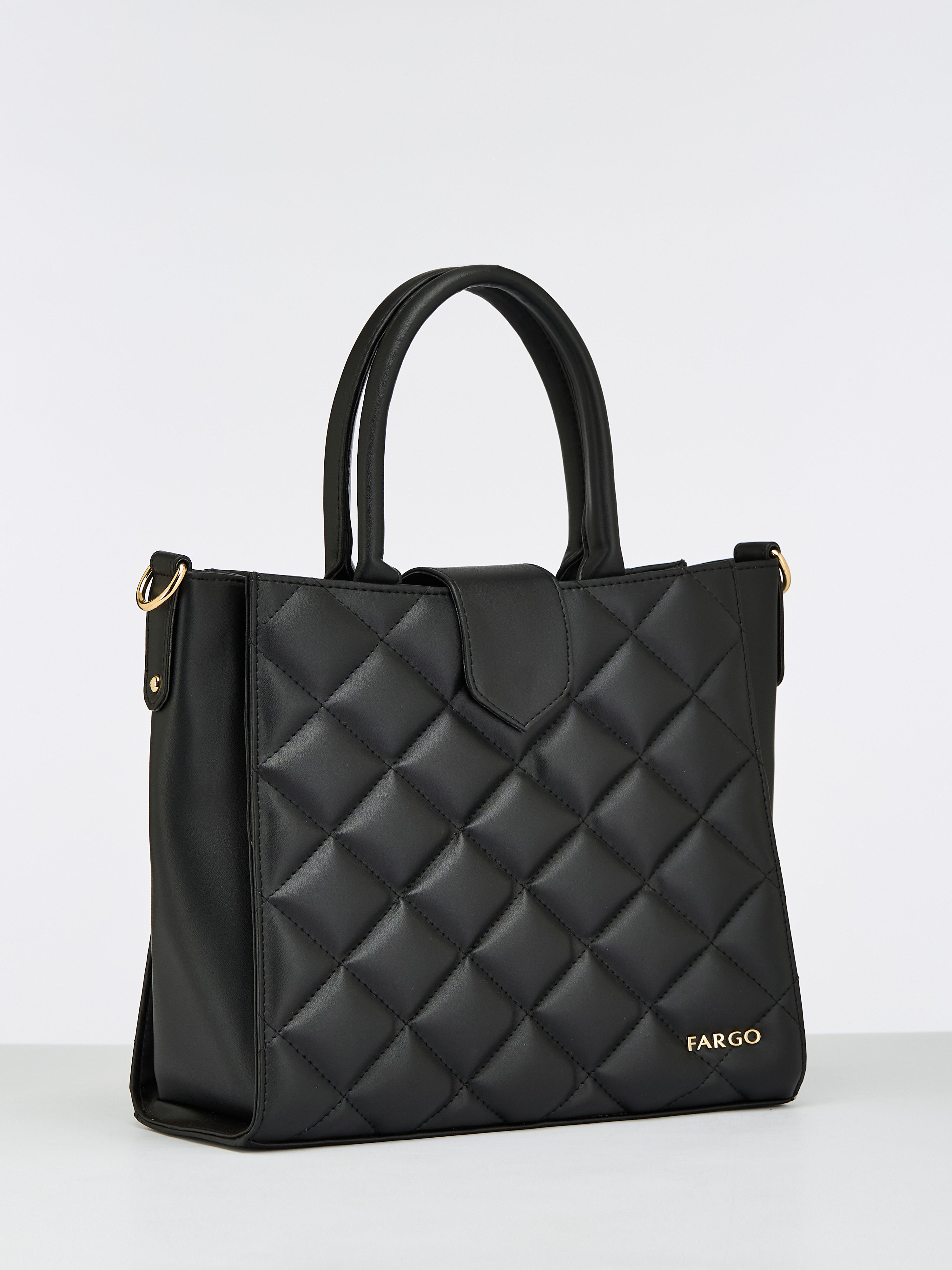 Hera Black Quilted Handbag for Women