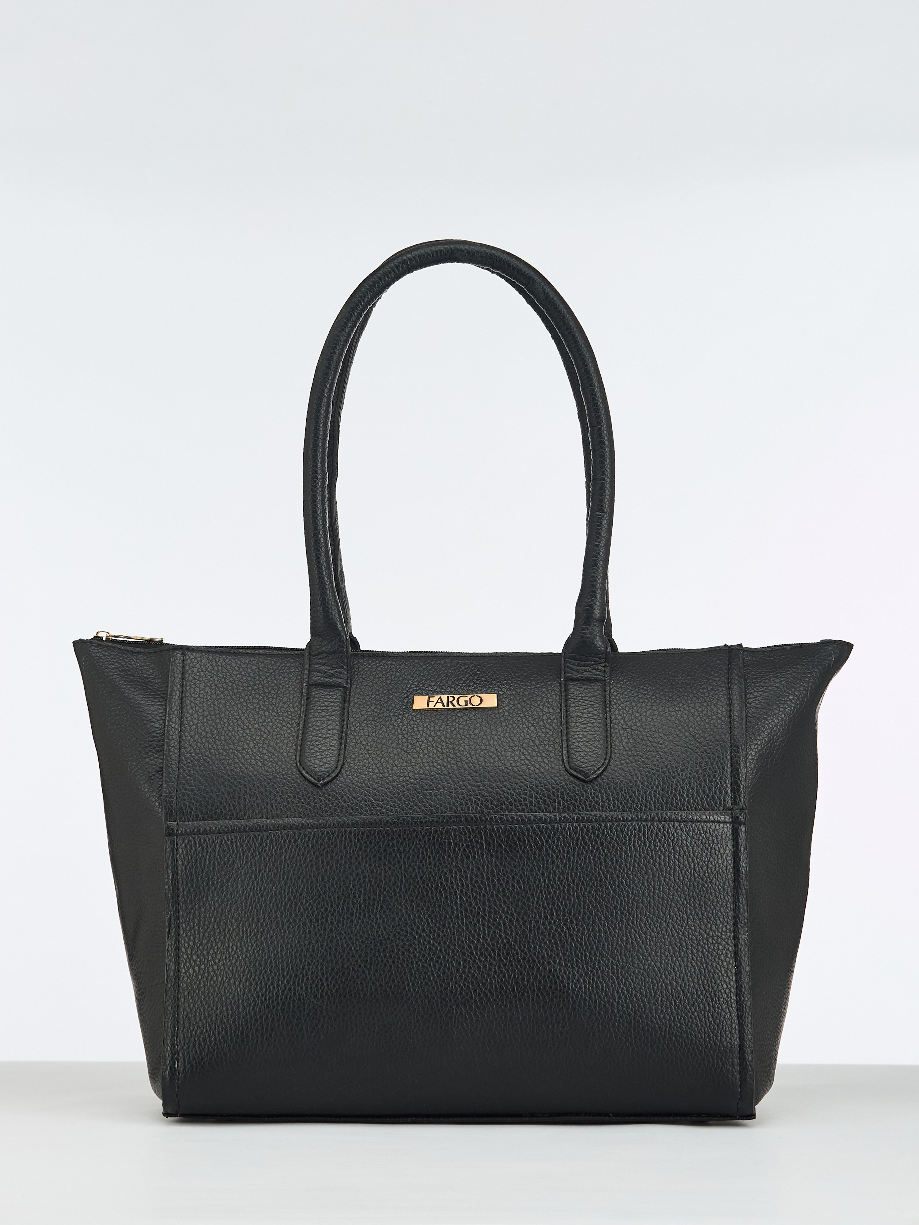 Stella Vegan Leather Black Tote Bag